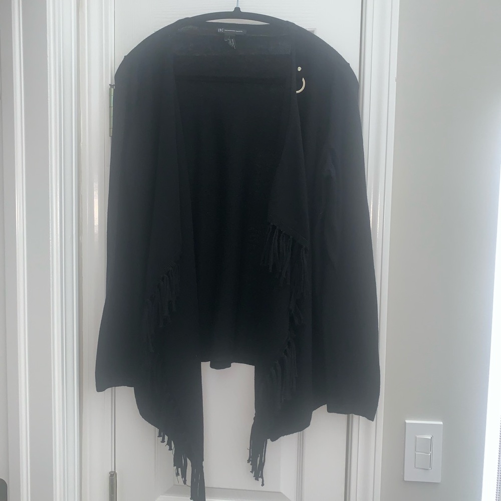 INC black convertible cardigan size L